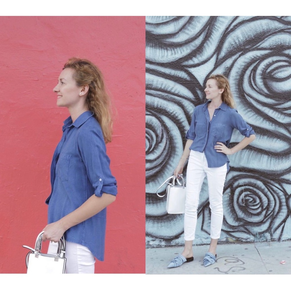 Style Envy Blue shirt, Size S
